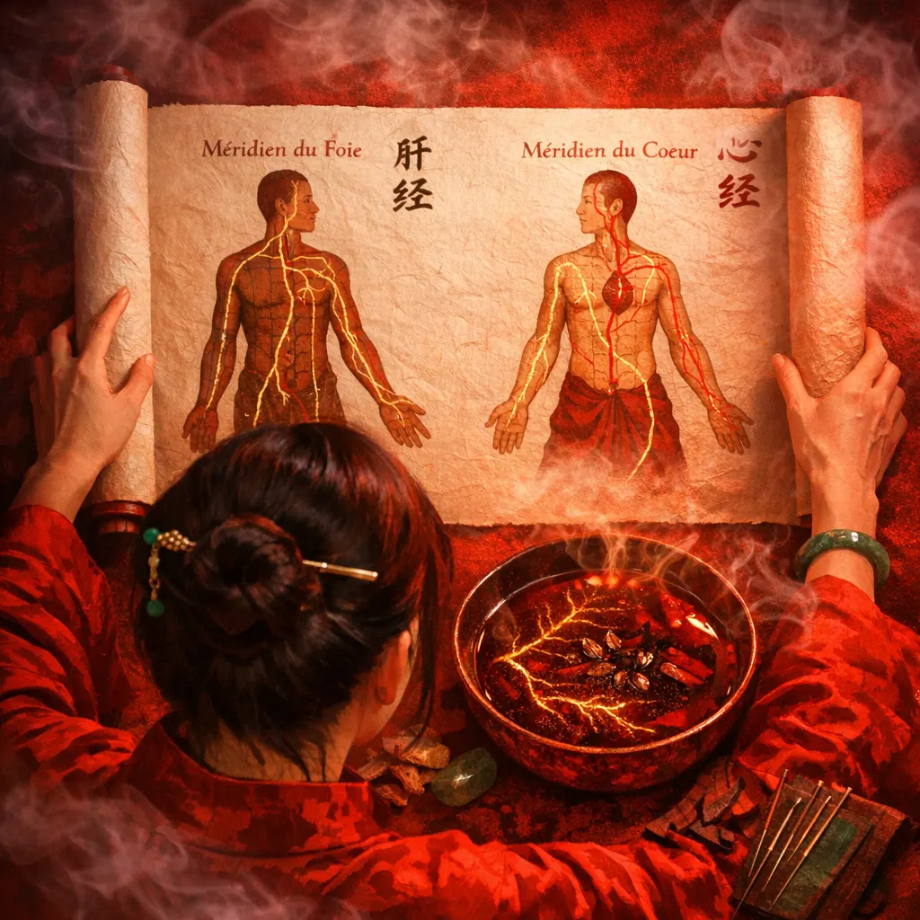 Blood (血 xuè) production and functions in Traditional Chinese Medicine - Spleen, Heart, Liver, Kidney roles illustrated