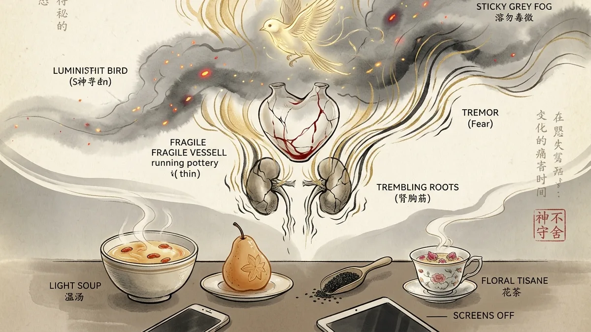 Chronic anxiety in TCM: the Shen without anchoring, Yin deficiency, Phlegm-Fire and the fear of the Kidneys