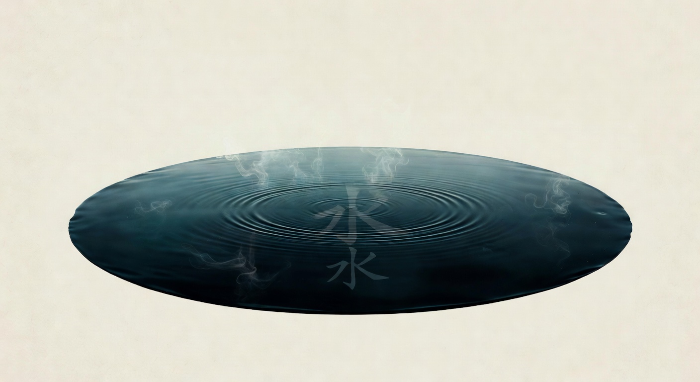 Symbole de l'Element Eau (水 Shuǐ) - Element de l'Hiver, du Rein et de la Profondeur en MTC
