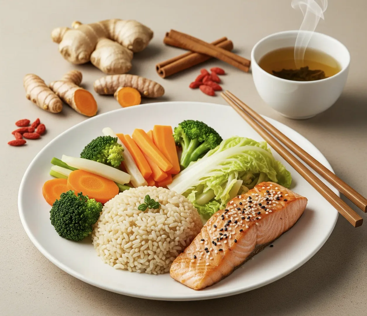 Aliments anti-inflammatoires en médecine chinoise (消炎 Xiāo Yán) — plan de repas pour réduire la Chaleur et l'Humidité responsables de l'inflammation chronique