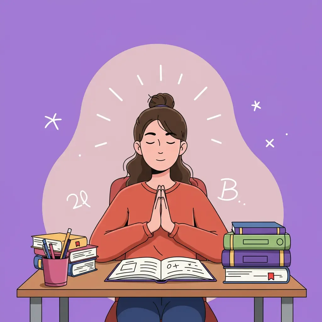 Adolescent stressé par les examens (考试 Kǎo Shì) — gestion de l'anxiété scolaire par des techniques naturelles et une alimentation anti-stress adaptée