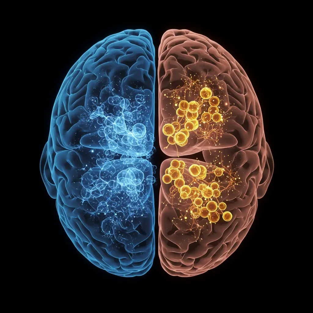 Neurotransmetteurs sérotonine et dopamine (血清素 Xuè Qīng Sù) — messagers chimiques du cerveau régulant l'humeur, influencés par l'alimentation et le mode de vie